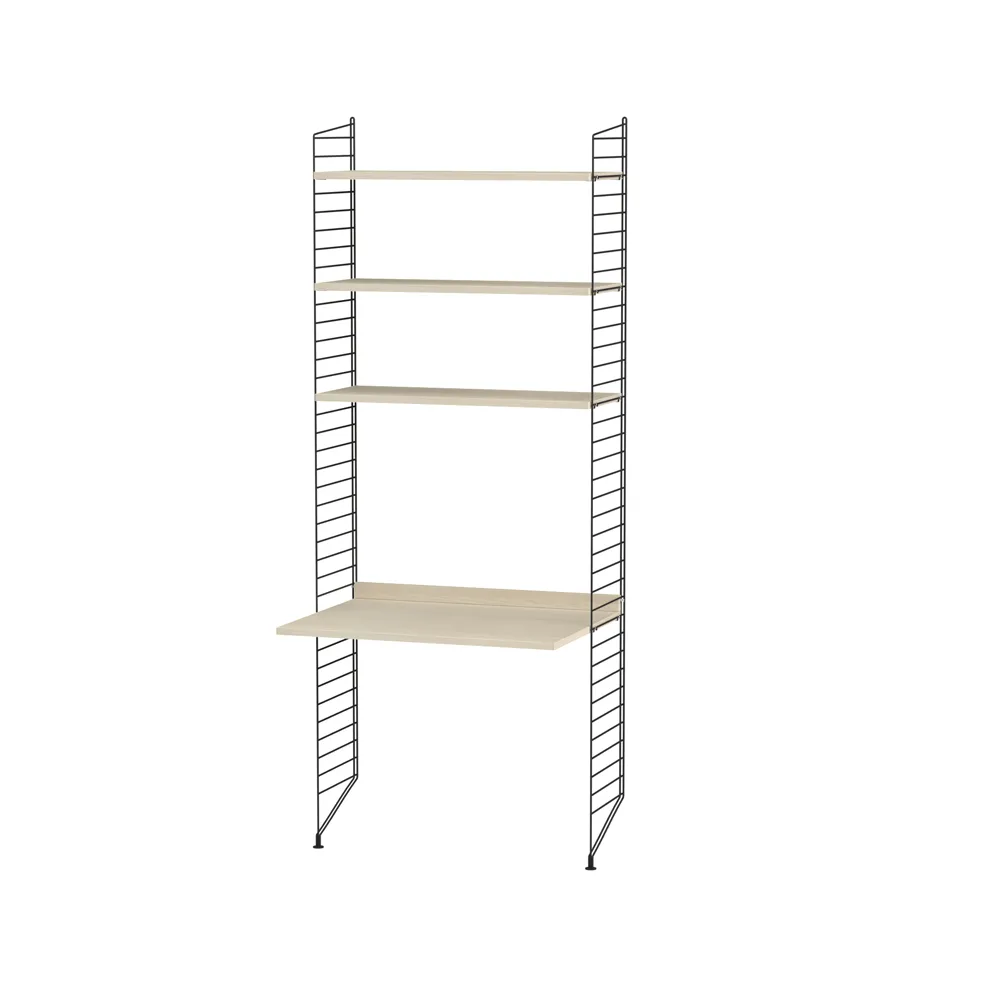 Scaffale String per stanza dei bambini frassino e nero - combinazione C,  String