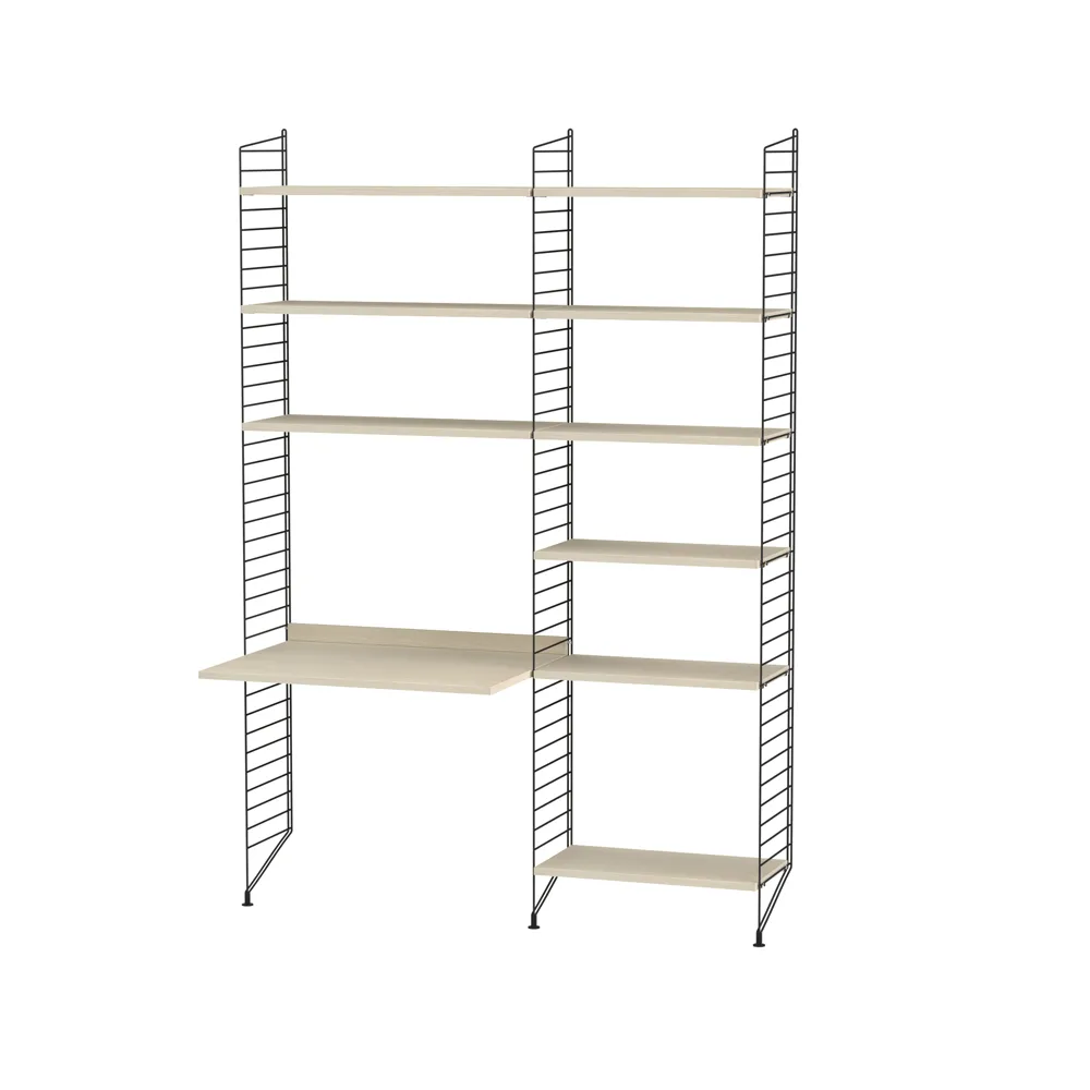 Scaffale String per stanza dei bambini frassino e nero - combinazione D String