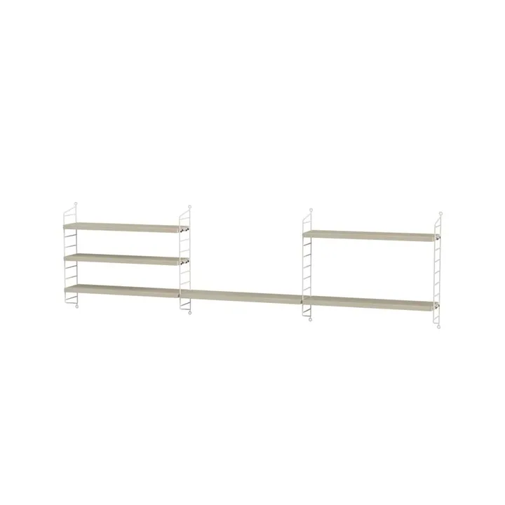 Scaffale String per stanza dei bambini frassino e nero - combinazione H - String