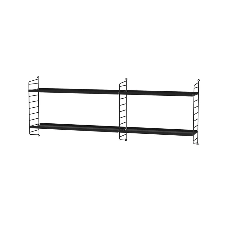 Scaffale String per stanza dei bambini, nero - combinazione I - String