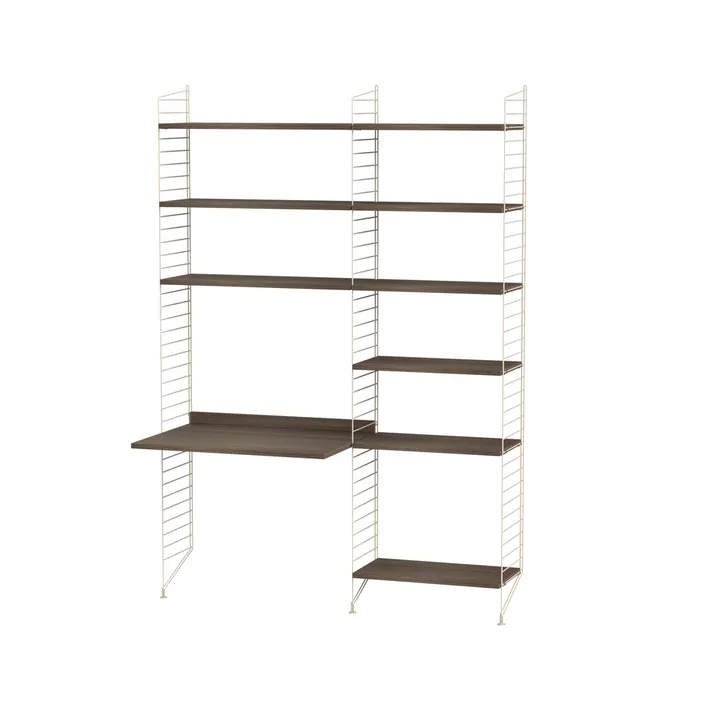 Scaffale String per stanza dei bambini noce e beige - combinazione D - String