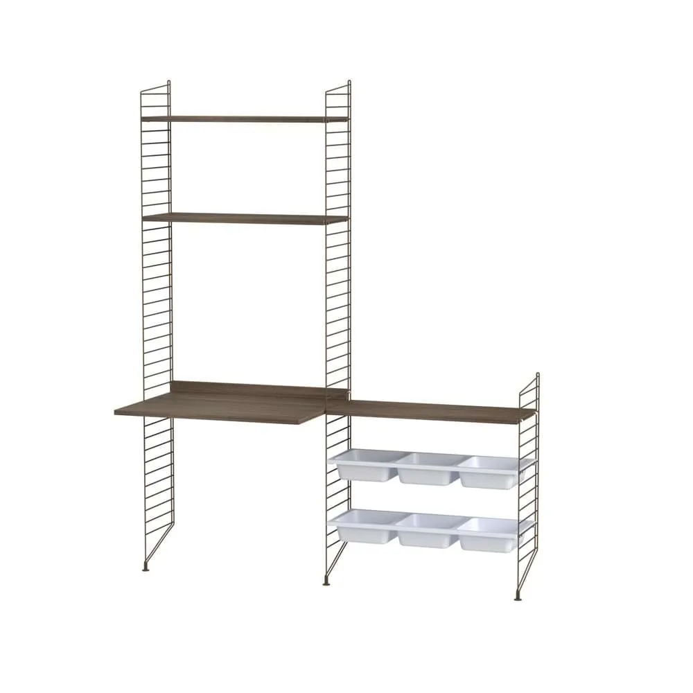 Scaffale String per stanza dei bambini noce e marrone - combinazione E String