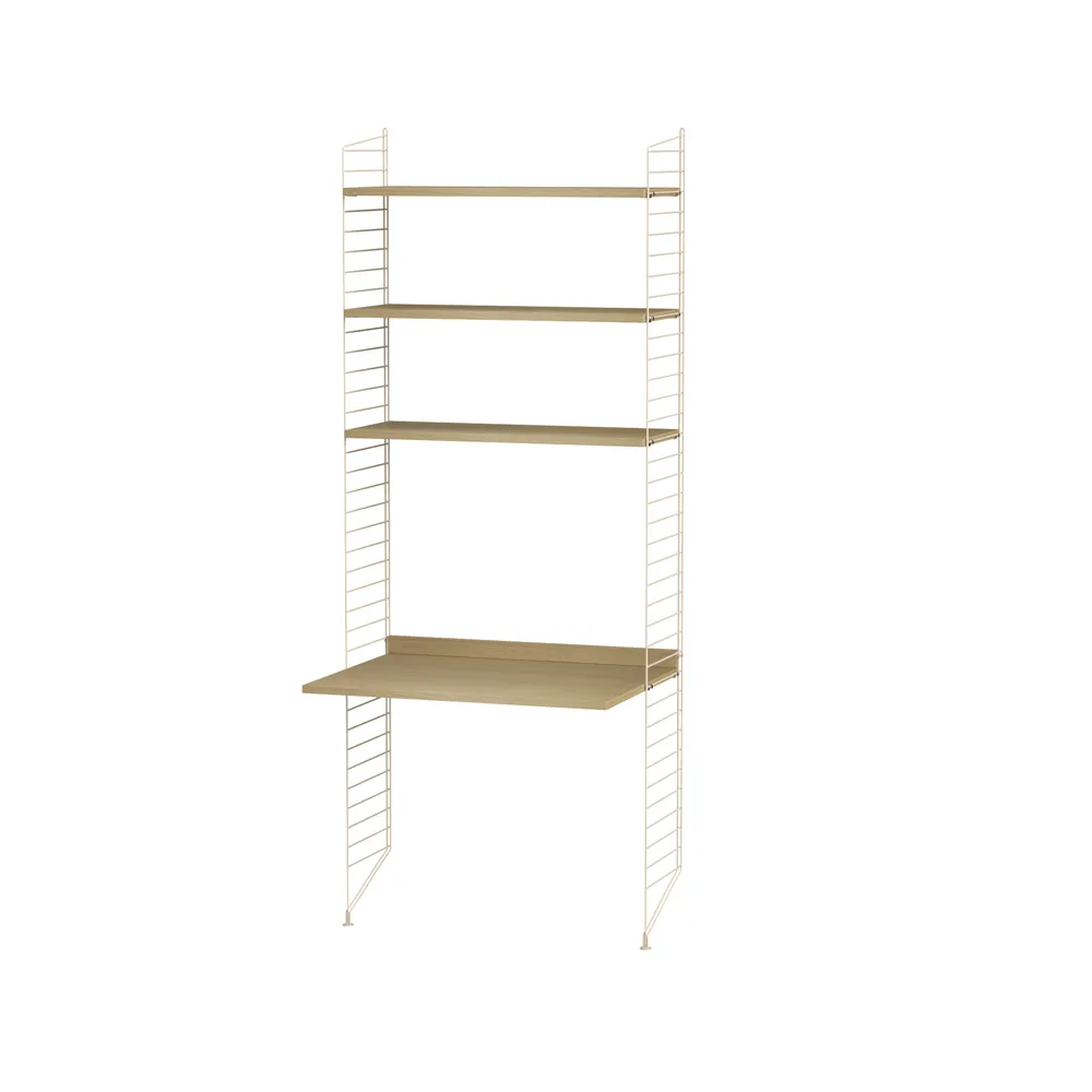 Scaffale String per stanza dei bambini rovere e beige - combinazione C String