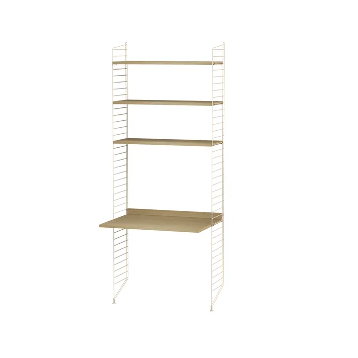 Scaffale String per stanza dei bambini rovere e beige - combinazione C - String