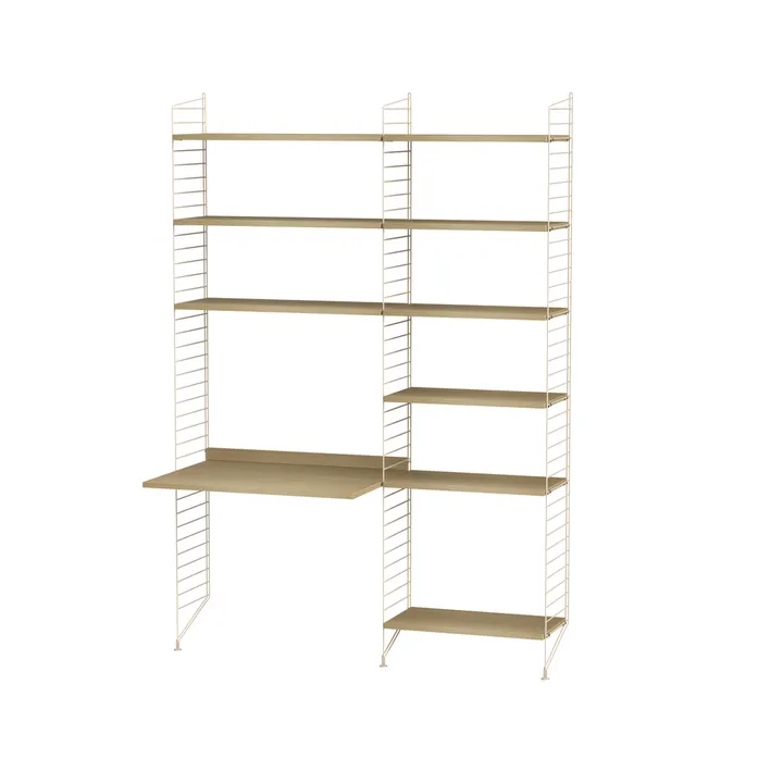 Scaffale String per stanza dei bambini rovere e beige - combinazione D - String