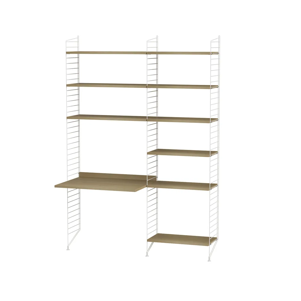 Scaffale String per stanza dei bambini rovere e bianco - combinazione D String