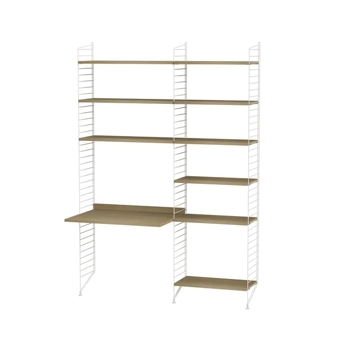 Scaffale String per stanza dei bambini rovere e bianco - combinazione D - String