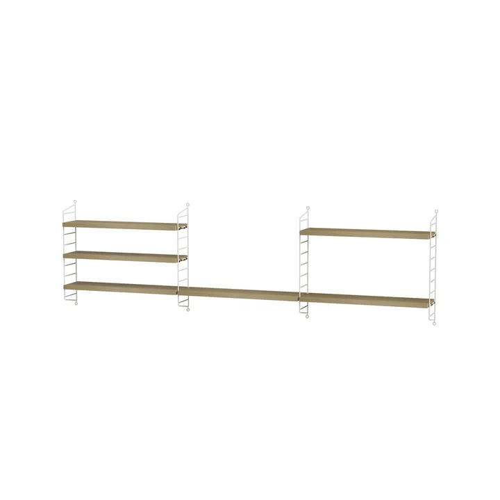 Scaffale String per stanza dei bambini rovere e bianco - combinazione H - String
