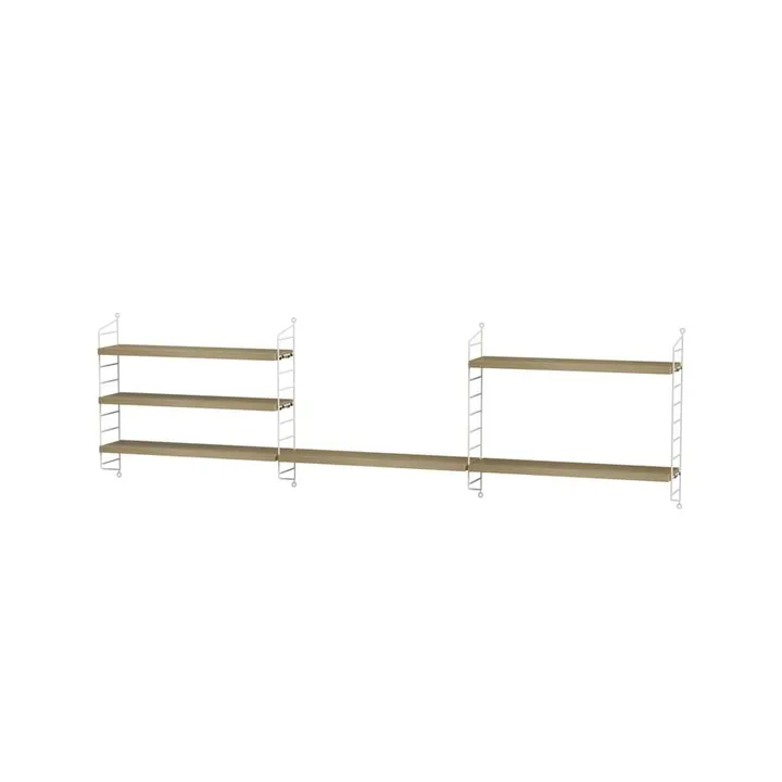 Scaffale String per stanza dei bambini rovere e bianco - combinazione H - String