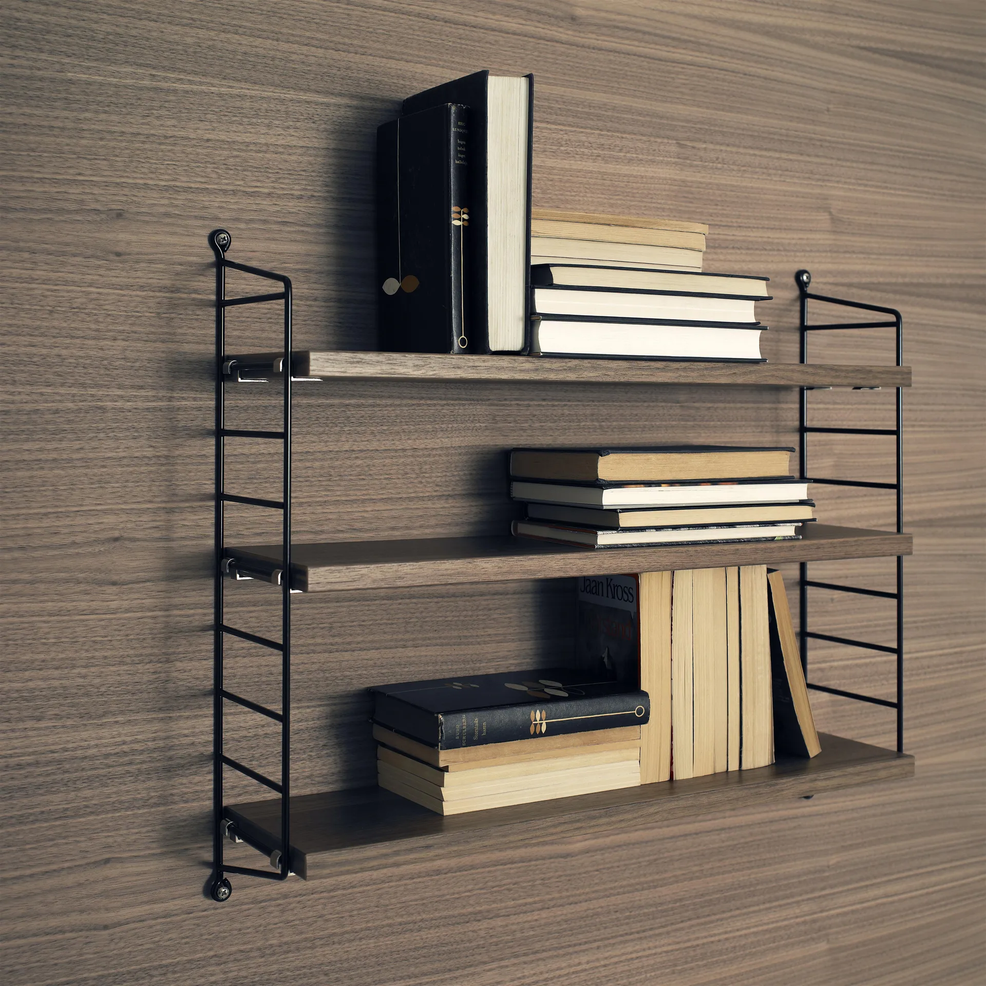 Scaffale String Pocket noce-nero, noce - nero String