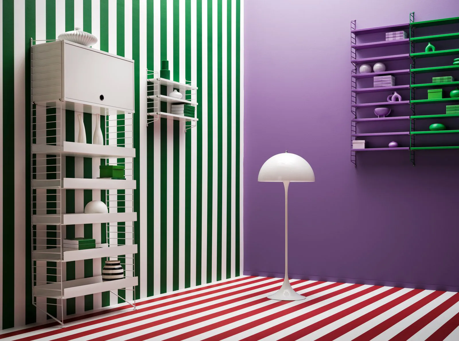 String pensile 58 cm, Bianco String