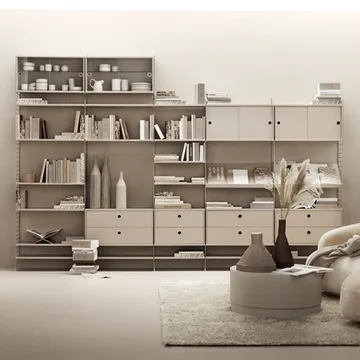 Vetrinetta String - Frassino tinto nero, 78x30 cm - String