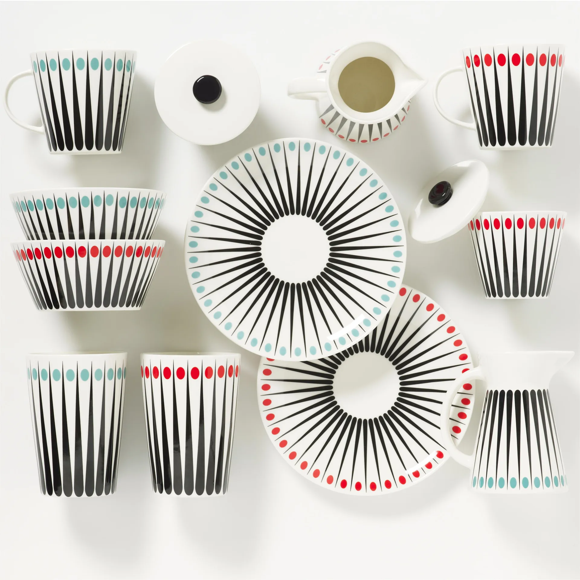 Bricco per latte Amanda, bianco - verde acqua Superliving