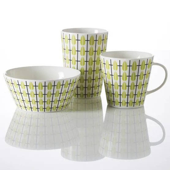 Ciotola Olivia, bianco-lime Superliving