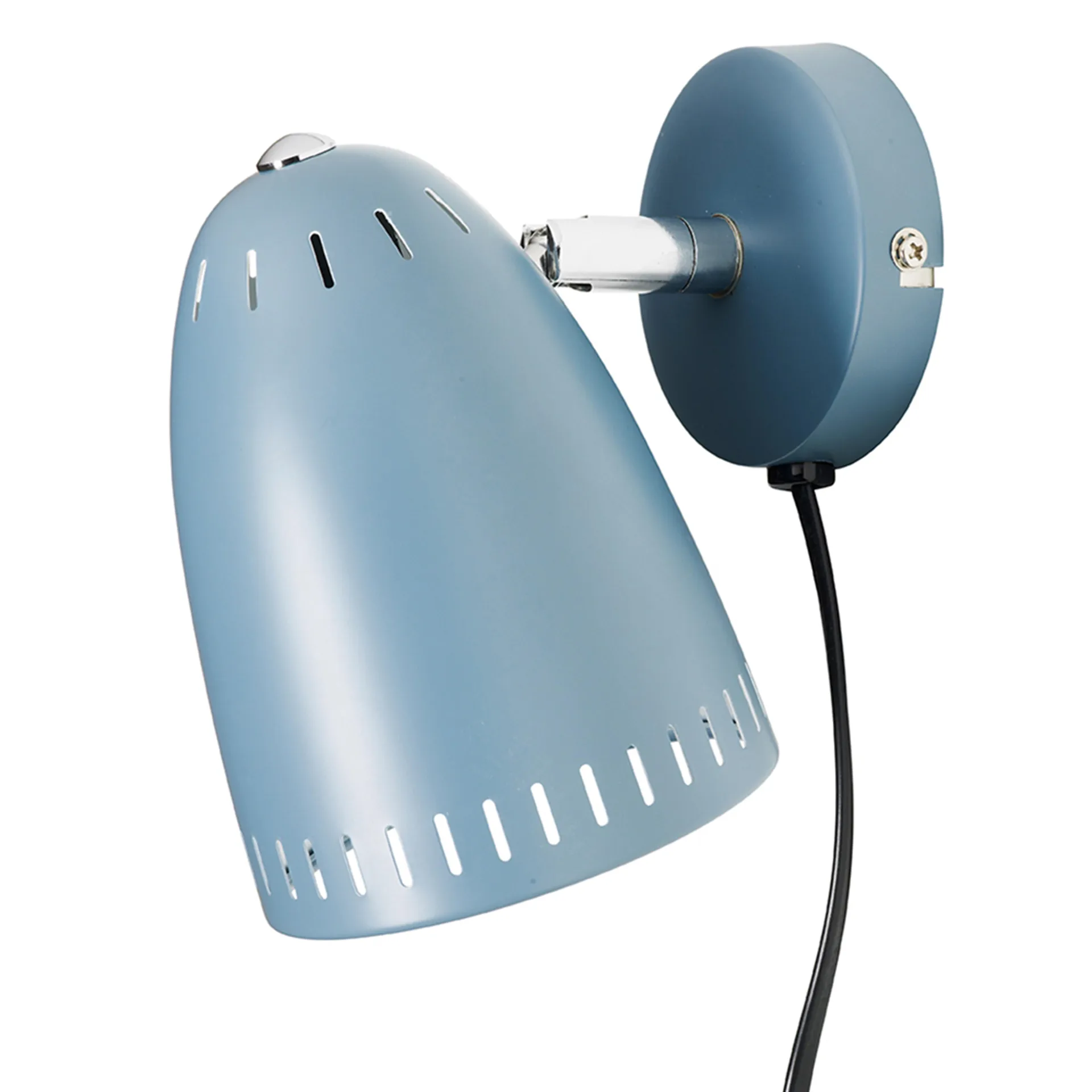 Lampada da parete Dynamo a braccio corto, matte smoke blue (blu) Superliving