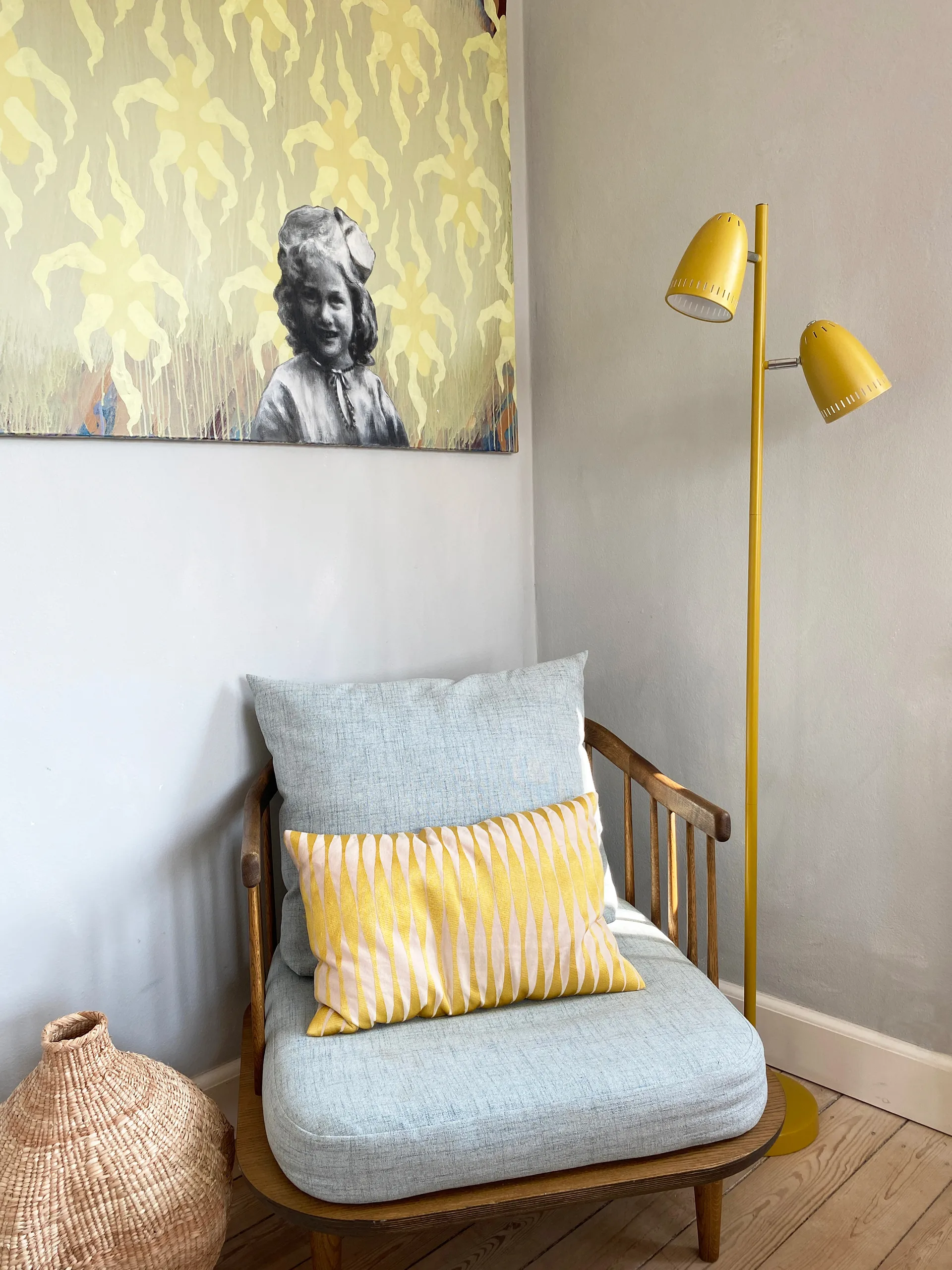 Lampada da terra Dynamo Twin , Senape Superliving