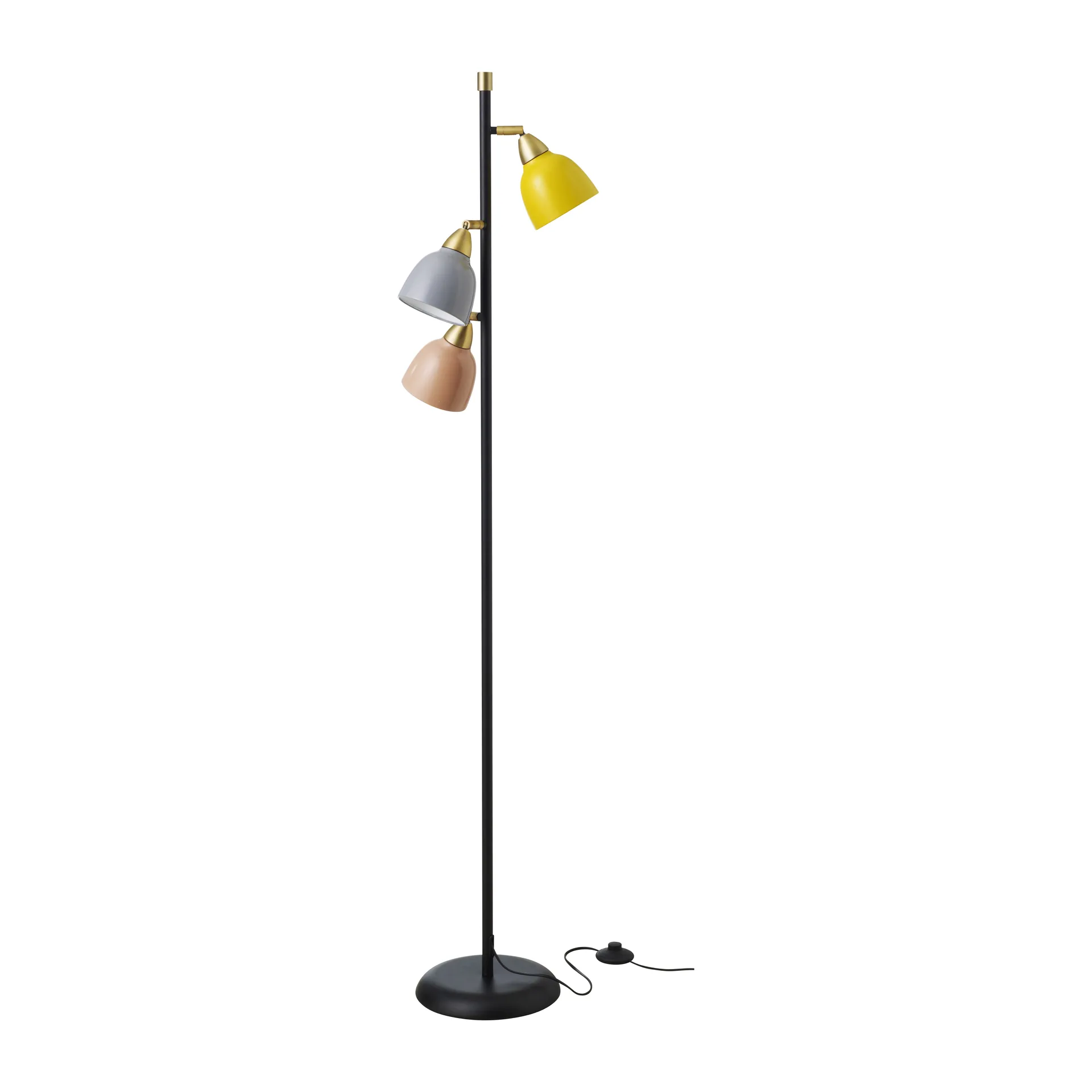 Lampada da terra Urban Triple, Nero-multicolore Superliving