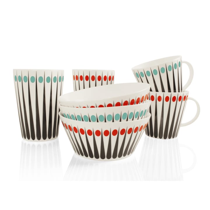 Tazza Amanda - bianco-rosso pomodoro  - Superliving