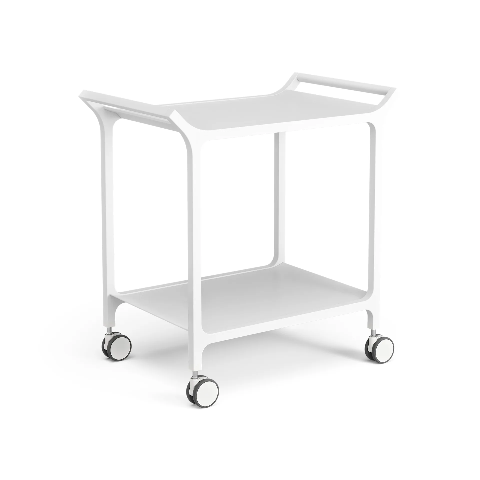 Carrello da servizio Teatime, Frassino bianco smaltato Swedese