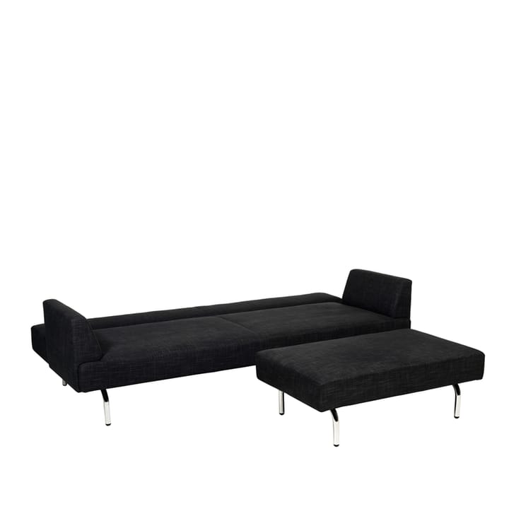 Divano-letto Just, Tessuto marino Lido 2, gambe cromate Swedese
