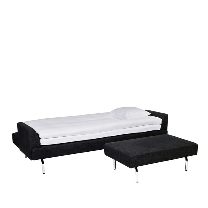 Divano-letto Just, Tessuto marino Lido 2, gambe cromate Swedese