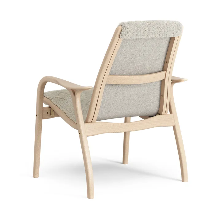 Laminett poltrona in faggio laccato/pelle di pecora - Moonlight (beige) - Swedese