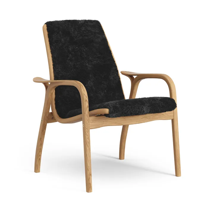 Laminett poltrona in rovere oliato/pelle di pecora - Black (nero) - Swedese