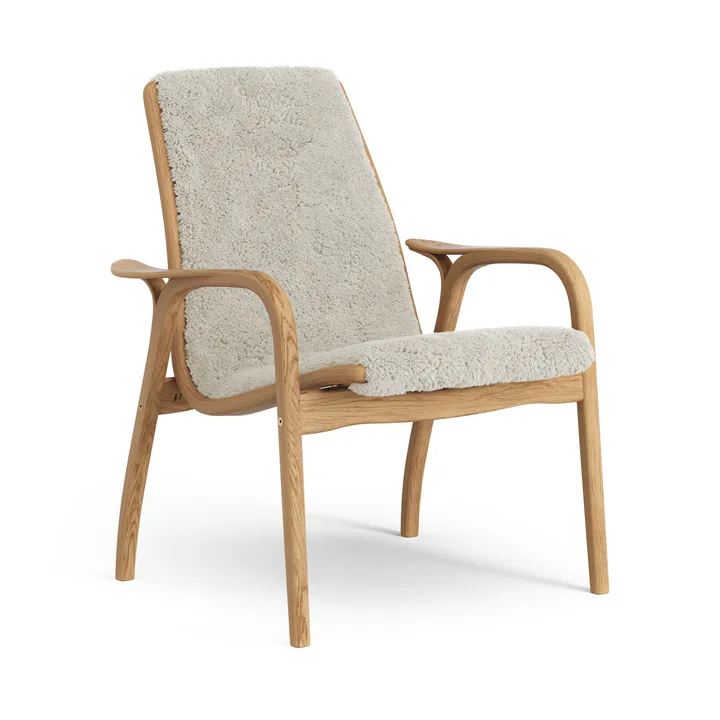 Laminett poltrona in rovere oliato/pelle di pecora - Moonlight (beige) - Swedese