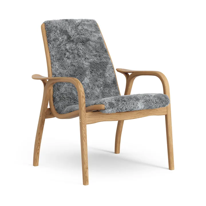 Laminett poltrona in rovere oliato/pelle di pecora - Scandinavian Grey (grigio) - Swedese