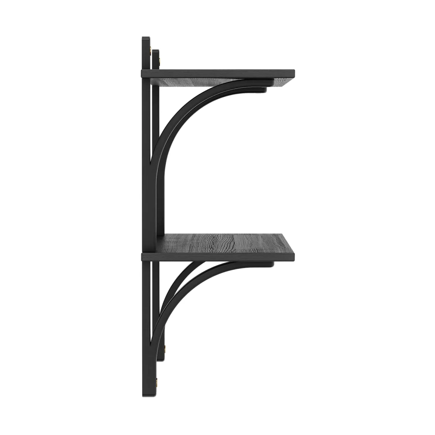 Levi mensola, Frassino nero-ottone, 2 ripiani, 90 cm Swedese