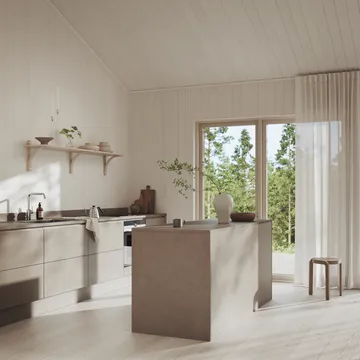 Levi mensola - Frassino sbiancato-acciaio inox, 2 ripiani, 180 cm - Swedese