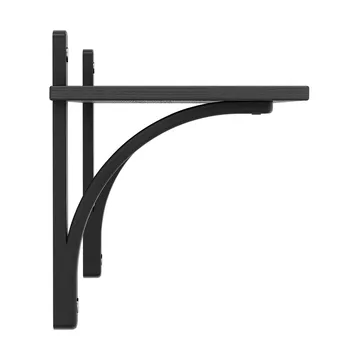 Mensola Levi 1 ripiano - Frassino nero-nerato alluminio, 90 cm - Swedese