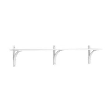 Mensola Levi 1 ripiano - Frassino sbiancato-alluminio, 180 cm - Swedese