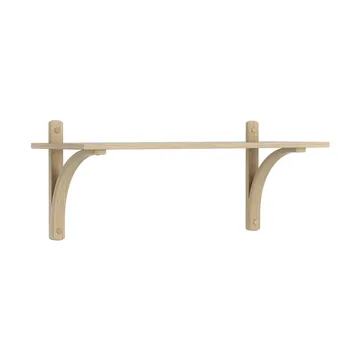 Mensola Levi 1 ripiano - Rovere laccato naturale-ottone, 90 cm - Swedese