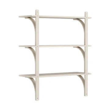 Mensola Levi 3 ripiani - Frassino pigmentato bianco-ottone, 90 cm - Swedese