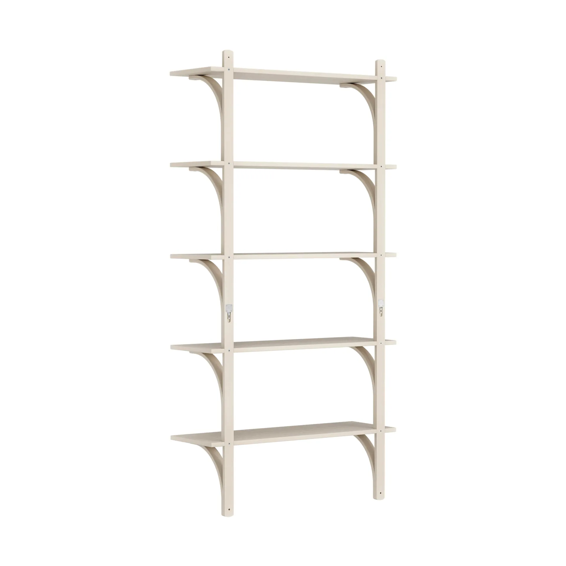 Mensola Levi 5 ripiani, Frassino pigmentato bianco-ottone, 90 cm Swedese
