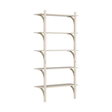 Mensola Levi 5 ripiani - Frassino pigmentato bianco-ottone, 90 cm - Swedese