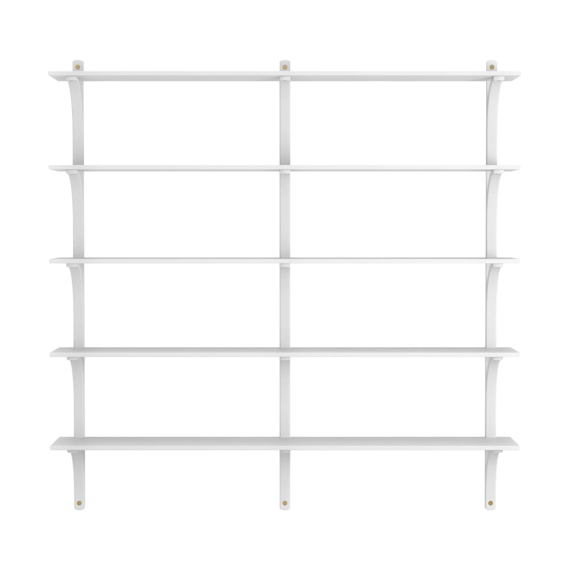 Mensola Levi 5 ripiani, Frassino sbiancato-ottone, 180 cm Swedese