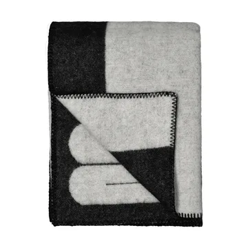 Plaid Duality 130x180 cm - Nero-grigio chiaro - Swedese