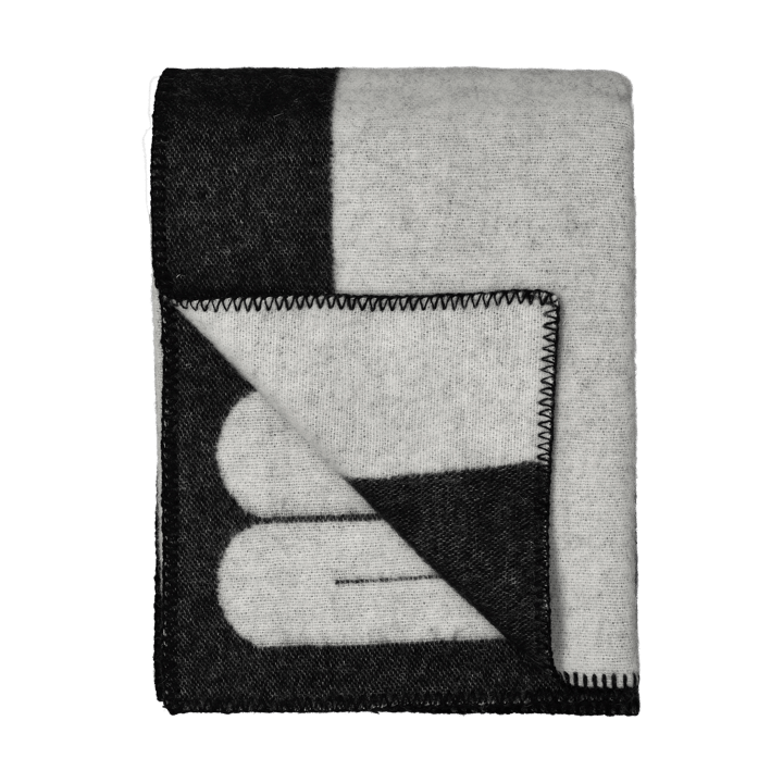 Plaid Duality 130x180 cm - Nero-grigio chiaro - Swedese