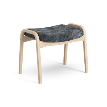 Poggiapiedi in Lamino laccato faggio/pelle di pecora - Charcoal (grigio scuro) - Swedese