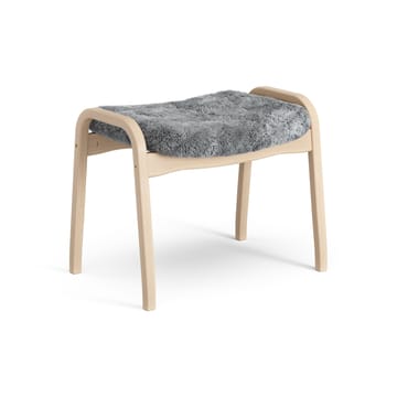 Poggiapiedi in Lamino laccato faggio/pelle di pecora - Scandinavian grey (grigio) - Swedese