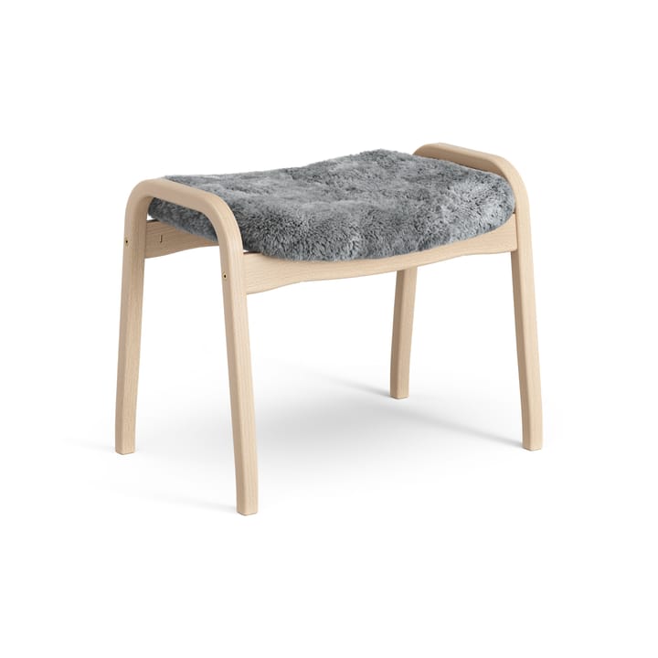 Poggiapiedi in Lamino laccato faggio/pelle di pecora - Scandinavian grey (grigio) - Swedese