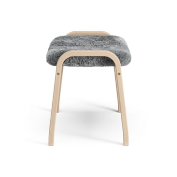 Poggiapiedi in Lamino laccato faggio/pelle di pecora - Scandinavian grey (grigio) - Swedese