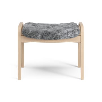 Poggiapiedi in Lamino laccato faggio/pelle di pecora - Scandinavian grey (grigio) - Swedese