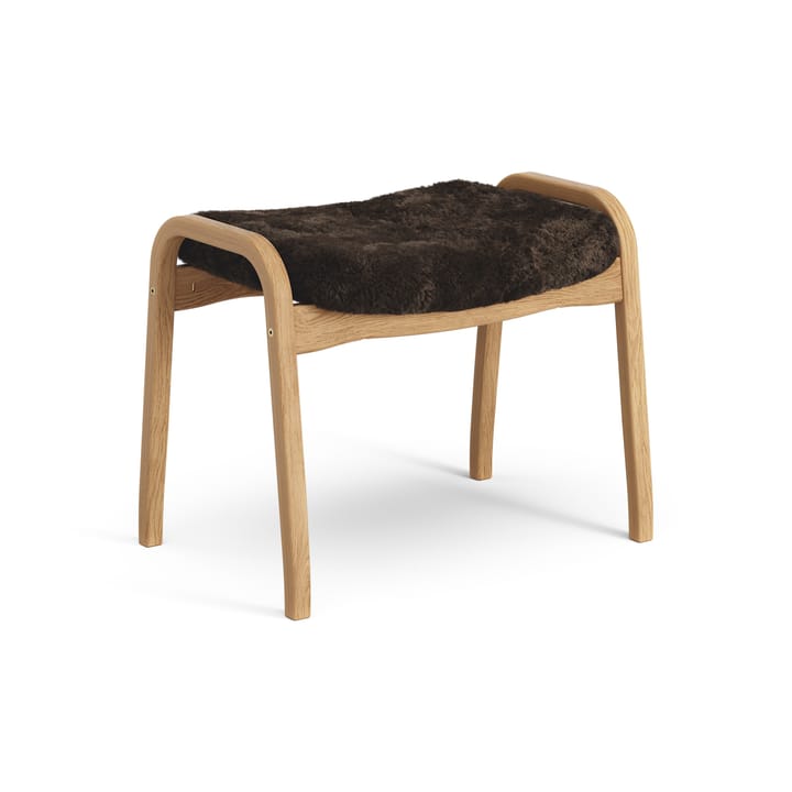 Poggiapiedi Lamino in rovere oliato/pelle di pecora - Espresso (marrone) - Swedese