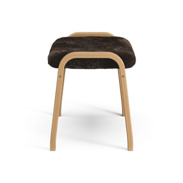 Poggiapiedi Lamino in rovere oliato/pelle di pecora - Espresso (marrone) - Swedese