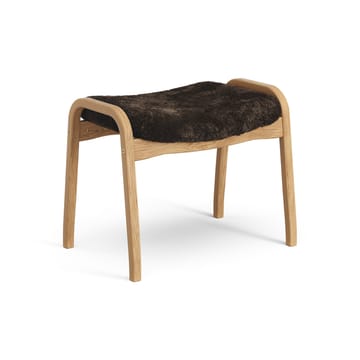 Poggiapiedi Lamino in rovere oliato/pelle di pecora - Espresso (marrone) - Swedese