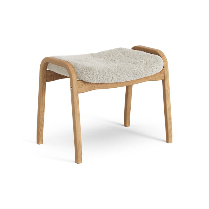 Poggiapiedi Lamino in rovere oliato/pelle di pecora - Moonlight (beige) - Swedese