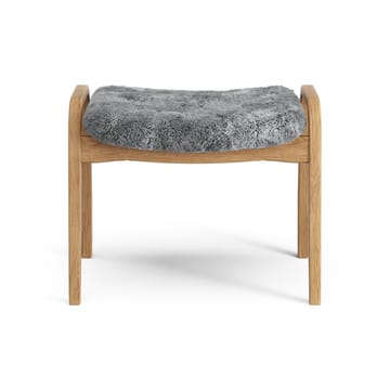 Poggiapiedi Lamino in rovere oliato/pelle di pecora - Scandinavian grey (grigio) - Swedese
